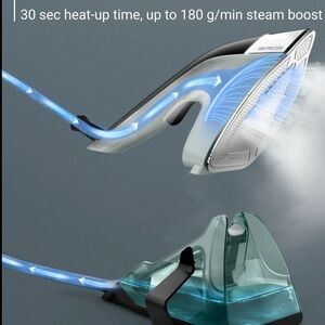 Rowen High-Precision Steam Iron - Black and Silver